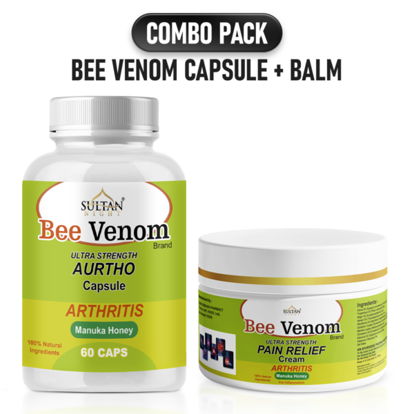 1 Bee Venom Balm + 1 Bee Venom Capsule Combo front