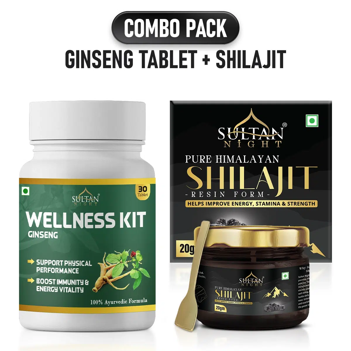 Sultan Night Ginseng + Shilajit : Enhance stamina | Elevate energy level | Improve mental Function | Upgrade Immunity