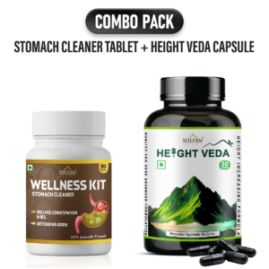 Sultan Night Stomach cleaner + Height Veda Capsule Combo : Clean Stomach | Remove  Decrease bowel movement | Relieve Muscle and Height Growth