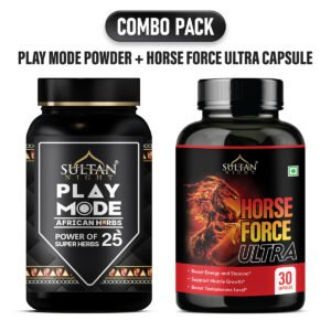 Play Mode Powder + Horse Force Ultra: Promote Endurance | Elevate Stamina and Strength | Stimulate Healthy Hormone | Elevate Libido | Accelerate Immunity Level