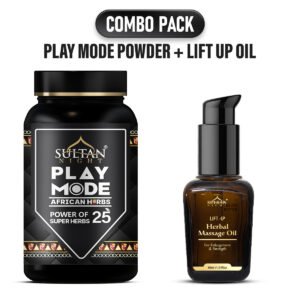 Play Mode Powder + Lift- Up Oil: Stimulate Blood Circulation | Encourage Low Libido | Calm down Irritation | Uplift Stamina and Physical Activities