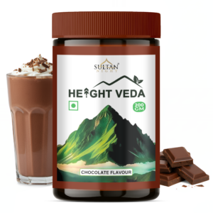 Sultan Night High Power Height Veda Powder ( Chocolate Flavor ):-  Safe & effective formula | Trusted Ayurvedic herbs Naturally supports body height growth and overall development